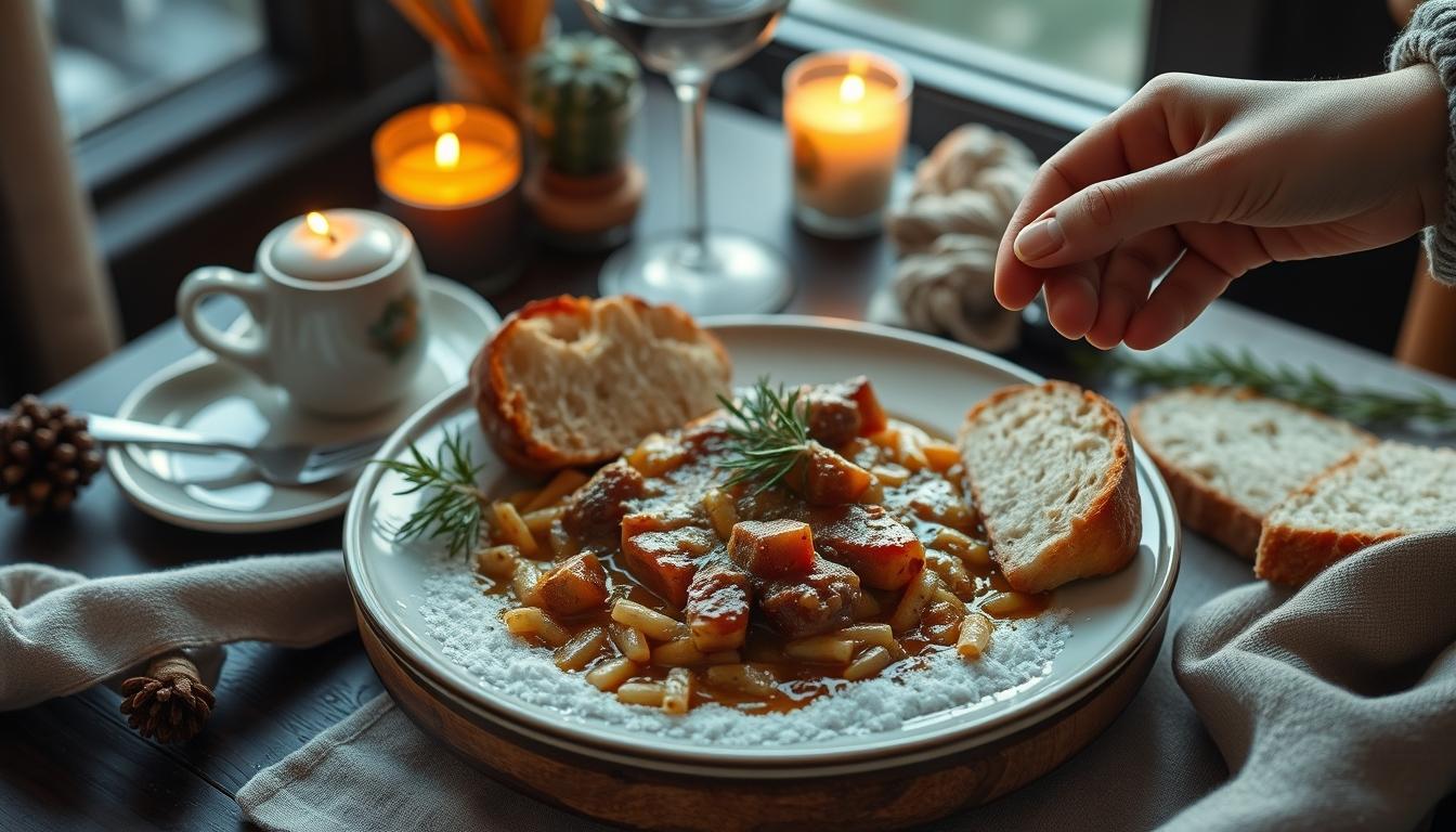 Measured baking ingredients prepared on a counter